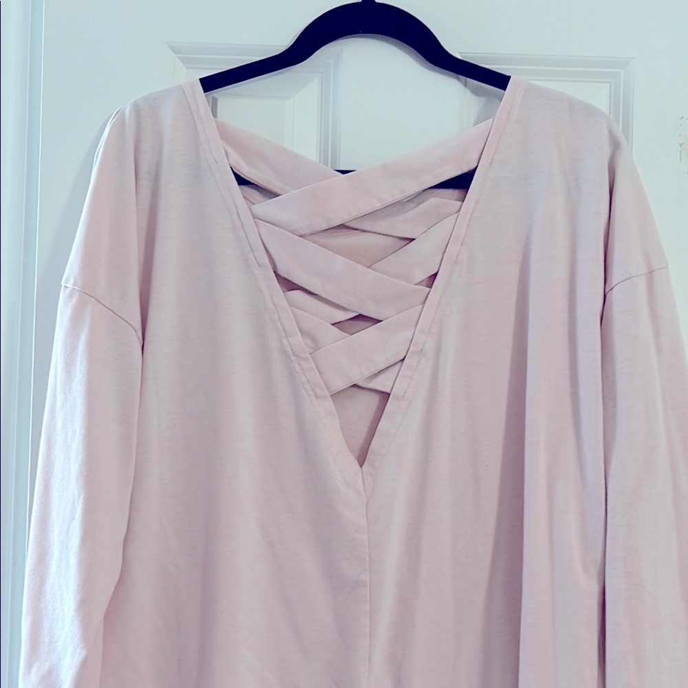 Women's Pink Long Sleeve Top